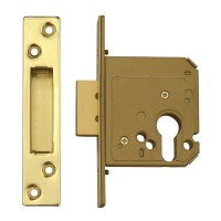 Asec Euro Cylinder Deadcase 64mm Polished Brass