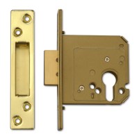 Asec Euro Cylinder Deadcase 76mm Polished Brass