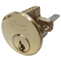 Asec 5 Pin Rim Cylinder Polished Brass Keyed Alike to Key A