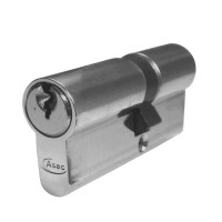 Asec 5 Pin Euro Double Cylinder 60mm 30/30 Nickel Plated