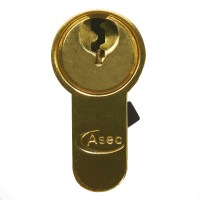 Asec 6 Pin Euro Cylinder Master Keyed 85mm 40/45 Polished Brass