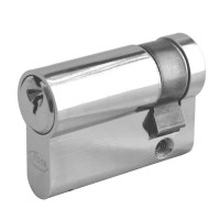 Asec 6 Pin Euro Half Single Cylinder Master Keyed 45mm 35/10 Nickel Plate