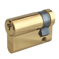 Asec 6 Pin Euro Half Single Cylinder Master Keyed 45mm 35/10 Brass