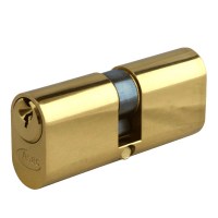 Asec 6 Pin Oval Double Cylinder Master Keyed 70mm 35/35 Brass
