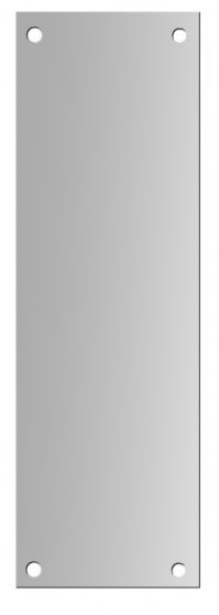 Asec Aluminium Door Finger Plate 100 x 300mm Silver