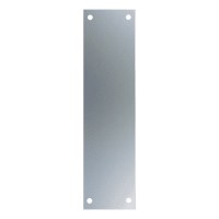 Asec Aluminium Door Finger Plate 75 x 300mm Silver