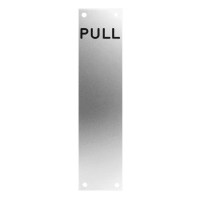 Asec Aluminium Door Finger Plate Pull 75 x 300mm Silver