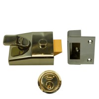 Asec Deadlocking Nightlatch 90mm Brass Case Brass Cylinder