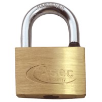 Asec Standard Shackle 5 Pin Brass Padlock Keyed Alike 60mm