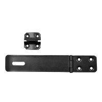 Asec Pressed Steel Safety Hasp and Staple 150mm in Black