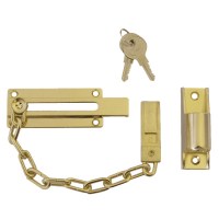 Asec Locking Door Chain Polished Brass