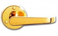 Asec Victorian Door Furniture Lever on Rose Straight Handle Brass