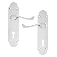 Asec Oakley Door Furniture Handle Lever Lock Chrome