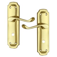 Asec Birkdale Door Furniture Handle Lever Bathroom Brass