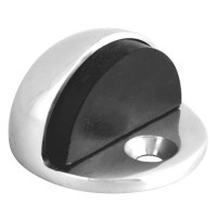 Asec Oval Floor Door Stop Chrome Plated