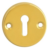 Asec Front Fix Escutcheon 45mm Mortice Key Polished Brass