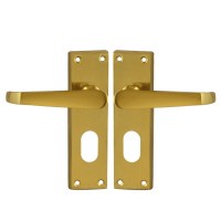 Asec Victorian Door Furniture Lever Straight Handle Oval Cylinder Brass