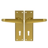 Asec Victorian Door Furniture Lever Straight Handle Mortice Lock Brass
