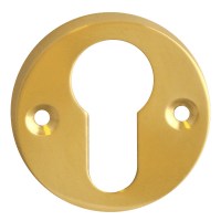 Asec Front Fix Escutcheon 45mm Euro Cylinder Polished Brass