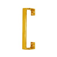 Asec Cranked Screw Fix Pull Door Handle Polished Brass 225mm