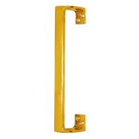Asec Cranked Screw Fix Pull Door Handle Polished Brass 300mm