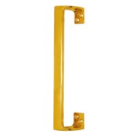 Asec Cranked Screw Fix Pull Door Handle Polished Brass 300mm