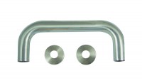 Asec Bolt Fix Pull Door Handle with Rose Stainless Steel 150mm