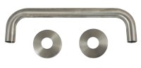 Asec Bolt Fix Pull Door Handle with Rose  Stainless Steel 300mm