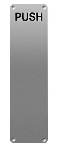 Asec Stainless Steel Door Finger Plate Push 75 x 300mm