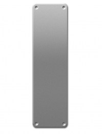 Asec Stainless Steel Door Finger Plate 75 x 300mm Silver