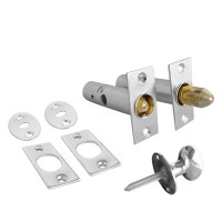 Asec Mortice Door Bolt and Turn Knob Polished Chrome
