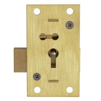 Asec 51 - 2 Lever Straight Cupboard Lock  50mm Brass