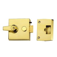 Union 1098 Nightlatch 85mm Brass Case Brass Cylinder