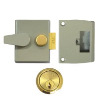 Union 1047 Nightlatch Champagne Gold Case Brass Cylinder 60mm