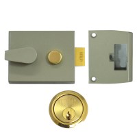 Union 1048 Nightlatch Champagne Gold Case Brass Cylinder 92mm