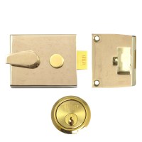 Union 1048 Nightlatch Brass Case Brass Cylinder 92mm