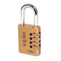Squire Brass Body Recodable 4 Wheel Combination Padlock CSL1