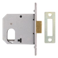 Union L2161 Oval Deadlock Case 65mm Satin Chrome