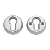 Union 53045 Euro Cylinder Rose Escutcheon Bolt Through Satin Chrome