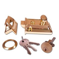 ERA 133-31 Traditional Cylinder Nightlatch Brass Case Brass Cylinder