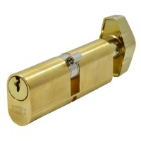 Union 2X13 Oval Key and Turn Cylinder - 85mm - Brass