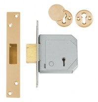 Chubb - Union 3G114E 5 Lever BS3621:2007 Dead Lock 67mm Polished Brass