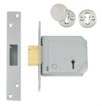 Chubb - Union 3G114E 5 Lever BS3621:2007 Dead lock 80mm Satin chrome