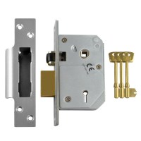 Chubb - Union 3K74E 5 Lever BS3621:2007 Sashlock 67mm Satin Chrome