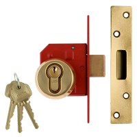 Union 212441E BS:3621 Euro Cylinder Mortice Dead Lock 67mm Brass