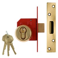 Union 212441E BS:3621 Euro Cylinder Mortice Dead Lock 67mm Brass