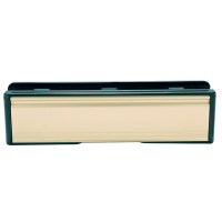 Moulded Letter Box with Sleeve for UPVC Doors 250mm Polished Gold