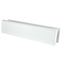 Extruded Letter Box with Sleeve for Aluminium Door 300mm White