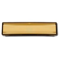 Extruded Letter Box with Sleeve for Aluminium Door 300mm Polished Gold