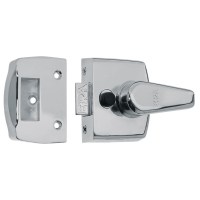 ERA 1430-51 Deadlocking Nightlatch Lock Satin Case Brass Cylinder